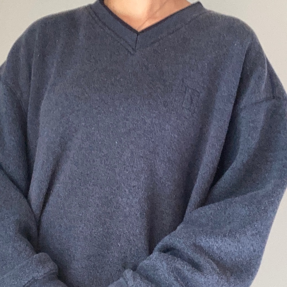 Navy PGA Fleece V-Neck Cozy Sweatshirt